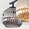 Ripoll ceiling light, globe light Amber, Smoke-coloured, 2-light sources