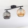Ripoll ceiling light, globe light Amber, Smoke-coloured, 2-light sources