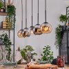 Koyoto hanging light, globe light, pendant light Ecru, black, 5-light sources