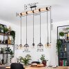 Koyoto hanging light, globe light, pendant light Ecru, black, 5-light sources