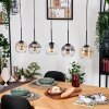 Koyoto hanging light, globe light, pendant light Ecru, black, 5-light sources