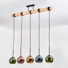 Koyoto hanging light, globe light, pendant light Ecru, black, 5-light sources