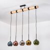 Koyoto hanging light, globe light, pendant light Ecru, black, 5-light sources