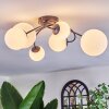 Chehalis ceiling light, globe light white, 6-light sources
