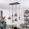 Koyoto hanging light, globe light, pendant light Amber, clear, Smoke-coloured, 6-light sources