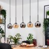 Koyoto hanging light, globe light, pendant light Ecru, black, 5-light sources