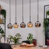 Koyoto hanging light, globe light, pendant light Ecru, black, 5-light sources