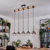 Koyoto hanging light, globe light, pendant light Ecru, black, 5-light sources