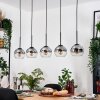 Koyoto hanging light, globe light, pendant light Ecru, black, 5-light sources