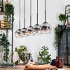 Koyoto hanging light, globe light, pendant light Ecru, black, 5-light sources