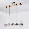 Koyoto hanging light, globe light, pendant light Ecru, black, 5-light sources