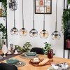 Koyoto hanging light, globe light, pendant light Ecru, black, 5-light sources