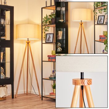 Flemming floor lamp Ecru, black, 1-light source