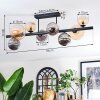 Chehalis ceiling light, globe light Amber, Smoke-coloured, 8-light sources