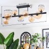 Chehalis ceiling light, globe light Amber, 8-light sources