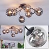 Chehalis ceiling light, globe light 58 cm Smoke-coloured, 6-light sources