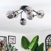 Chehalis ceiling light, globe light 58 cm Smoke-coloured, 6-light sources