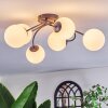 Chehalis ceiling light, globe light white, 6-light sources