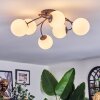 Chehalis ceiling light, globe light white, 6-light sources