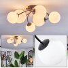 Chehalis ceiling light, globe light white, 6-light sources