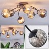 Chehalis ceiling light, globe light Smoke-coloured, 6-light sources
