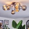 Chehalis ceiling light, globe light Smoke-coloured, 6-light sources