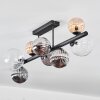 Chehalis ceiling light, globe light Amber, clear, Smoke-coloured, 8-light sources