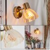 Saire wall light, wall spotlight chrome, brass, 1-light source