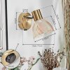 Saire wall light, wall spotlight chrome, brass, 1-light source