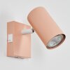 Javel wall light, wall spotlight pink, white, 1-light source