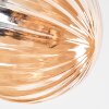 Chehalis ceiling light, globe light 56 cm Amber, 6-light sources