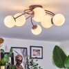 Chehalis ceiling light, globe light white, 6-light sources
