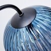 Chehalis ceiling light, globe light 64 cm blue, green, clear, coppery, 6-light sources