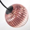 Chehalis ceiling light, globe light 64 cm blue, green, clear, coppery, 6-light sources