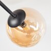 Chehalis ceiling light, globe light 55 cm Amber, Smoke-coloured, 6-light sources