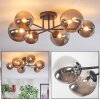 Chehalis ceiling light, globe light 20 cm Smoke-coloured, 6-light sources