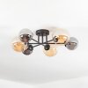 Chehalis ceiling light, globe light 20 cm Amber, Smoke-coloured, 6-light sources