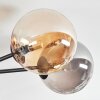 Chehalis ceiling light, globe light 62 cm Amber, Smoke-coloured, 6-light sources