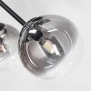 Chehalis ceiling light, globe light 18 cm clear, Smoke-coloured, 6-light sources