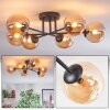 Chehalis ceiling light, globe light 18 cm Amber, 6-light sources