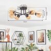 Chehalis ceiling light, globe light 18 cm Amber, 6-light sources