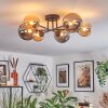 Chehalis ceiling light, globe light 20 cm Amber, Smoke-coloured, 6-light sources