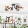 Chehalis ceiling light, globe light 20 cm Amber, Smoke-coloured, 6-light sources