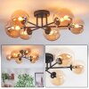 Chehalis ceiling light, globe light 20 cm Amber, 6-light sources