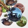 Gastor ceiling light, globe light gold, black, 8-light sources