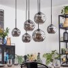 Ripoll hanging light, globe light, pendant light Smoke-coloured, 6-light sources