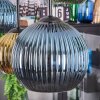 Koyoto hanging light, globe light, pendant light blue, gold, green, 6-light sources