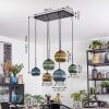 Koyoto hanging light, globe light, pendant light blue, gold, green, 6-light sources