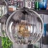 Koyoto hanging light, globe light, pendant light clear, Smoke-coloured, 6-light sources