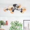 Chehalis ceiling light, globe light 55 cm Amber, 6-light sources